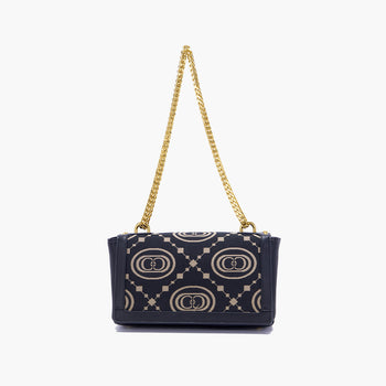 La Carrie shoulder bag in monogram fabric and leather - 3