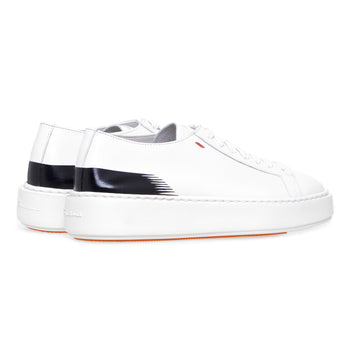 Santoni "Cleanic" leather sneaker with painted detail - 3