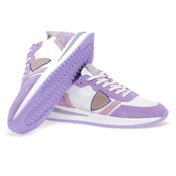 Sneaker Philippe Model Tropez 2.1 in camoscio e tessuto - 4