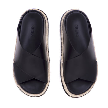 Furla Gilda leather slipper with crossed bands - 5