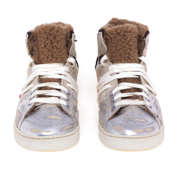 Hidnander "The Cage Dual Polar Fleece" high-top sneaker in leather - 5