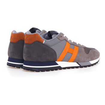 Hogan H383 sneaker in suede and fabric - 3