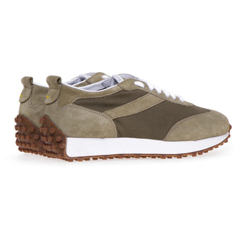 Doucal's Arrow sneaker in suede and canvas - 3