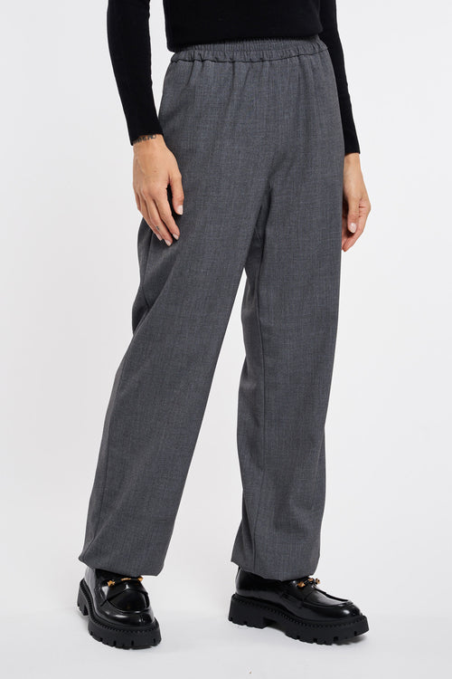 Kaos palazzo trousers in poly viscose with elastic waist - 2