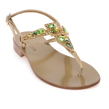 Paolo Ferrara jewel sandal in leather with flip flops - 4