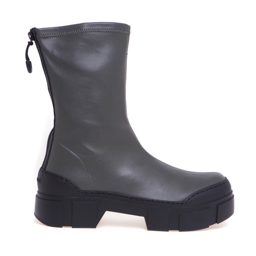 Vic Matiè ankle boot in stretch eco-leather with zip