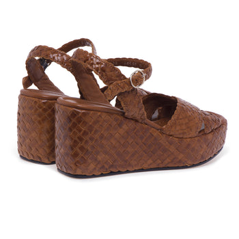 Pons Quintana sandal in woven leather with wedge - 3