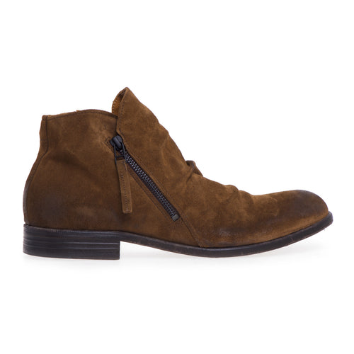 Pawelk's laceless ankle boot in aged effect suede