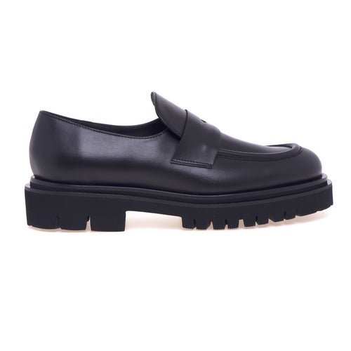 Anna F. leather moccasin with rubber sole - 1