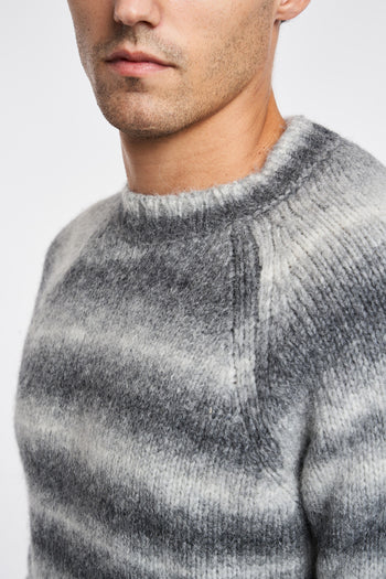 Daniele Fiesoli crew-neck sweater in alpaca with striped pattern - 6