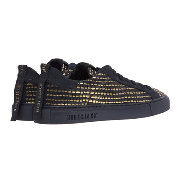 Hide &amp; Jack sneakers in reptile print leather with gold details - 3