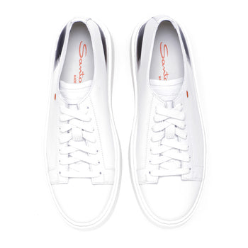 Santoni "Cleanic" leather sneaker with painted detail - 5