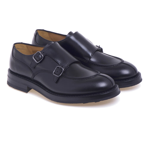 Fabi double buckle shoe in leather - 2