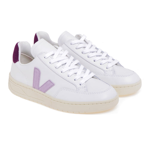 Veja V-12 sneaker in leather and suede - 2