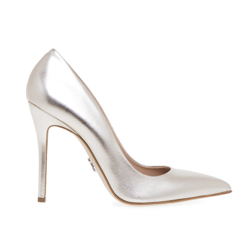 Sergio Levantesi pumps in laminated leather with 100 mm heel