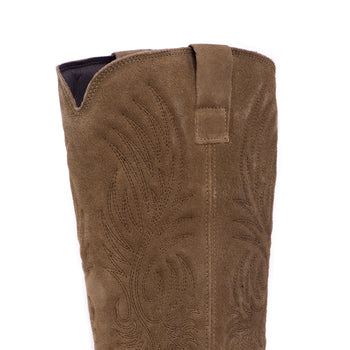 Felmini Texan boot in suede with embroidery - 4