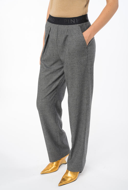 Pinko Prince of Wales trousers with elastic waist - 2