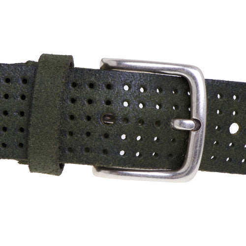 Gavazzeni belt in perforated suede - 2