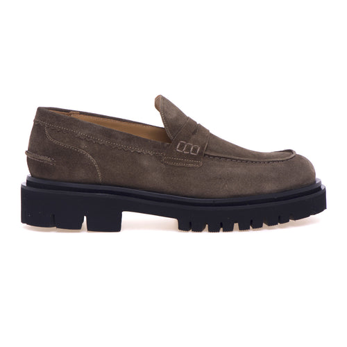 Anna F. moccasin in suede with rubber sole