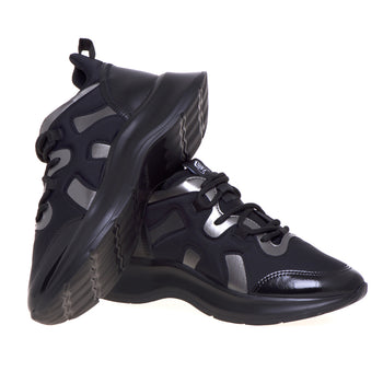 Hogan H585 nappa leather and neoprene sneaker - 4