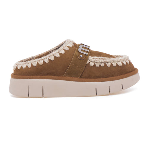 Mou Bounce Clog in suede with maxi logo