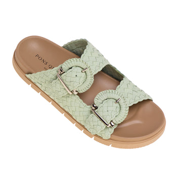 Pons Quintana slipper in woven leather with double band - 4