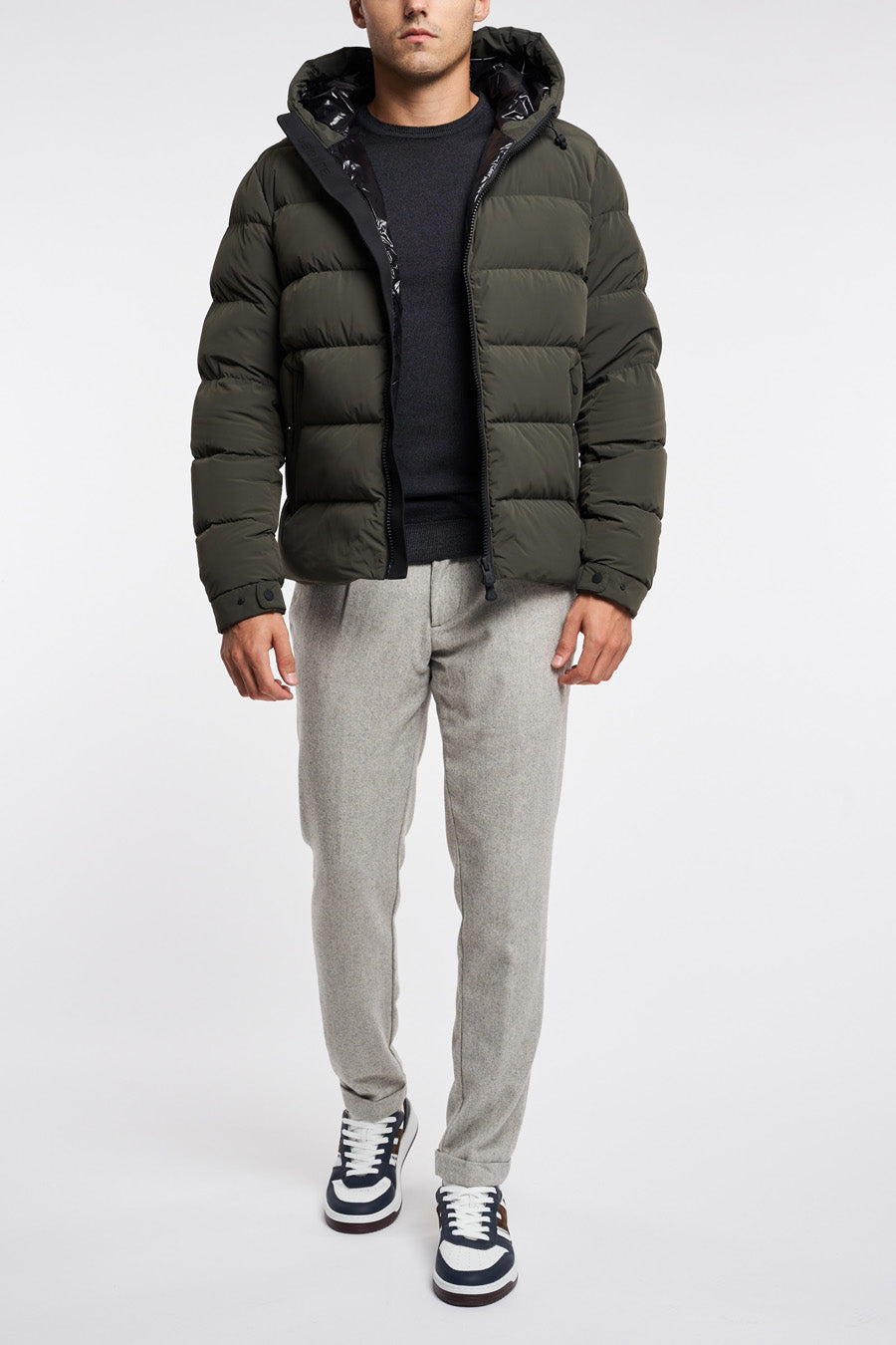 People Of Shibuya technical nylon down jacket with hood