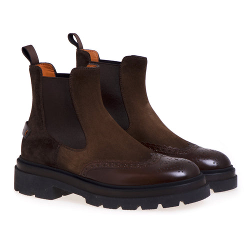 Santoni Chelsea boot in leather and suede - 2