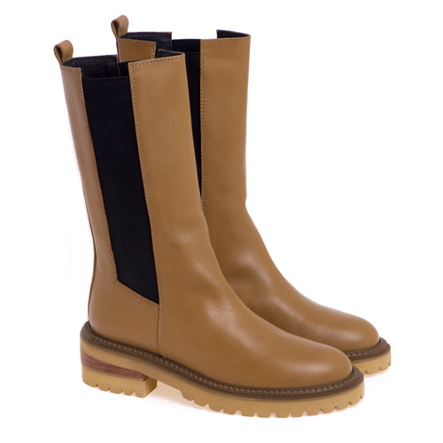 Chelsea boot Via Roma 15 in leather with 3/4 shaft - 2