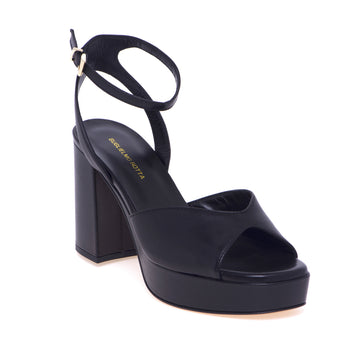 "Claudie" Guglielmo Rotta sandal in leather with 100 mm heel - 4