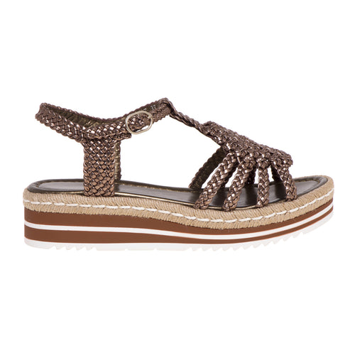 Pons Quintana sandal in laminated woven leather