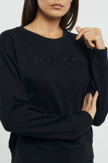 Pinko cotton sweatshirt with embroidered logo - 3