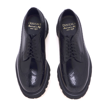 Doucal's English style lace-up shoes in brushed leather - 5