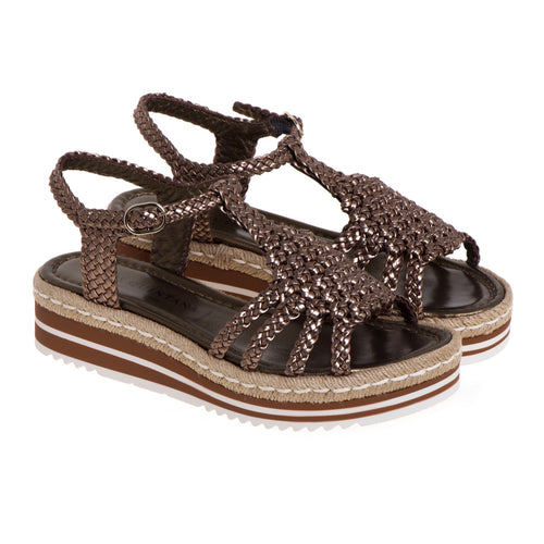 Pons Quintana sandal in laminated woven leather - 2