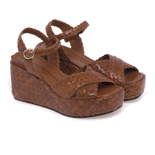 Pons Quintana sandal in woven leather with wedge - 2