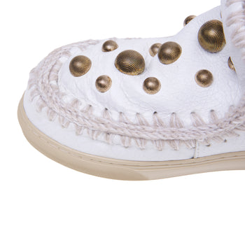 Boot Mou Eskimo Crack leather sneaker with maxi gold studs - 4
