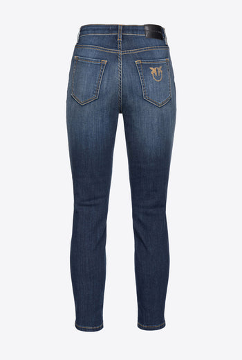 Jeans skinny Pinko in denim stretch con ricamo - 5