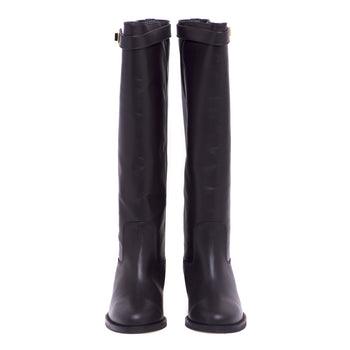 Via Roma 15 leather boot with wedge and strap - 5