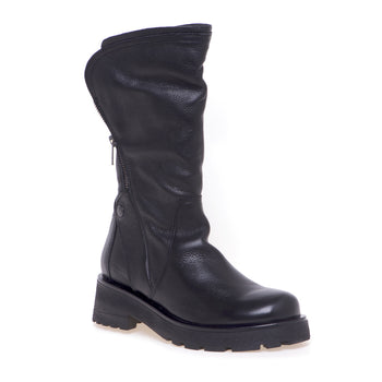 Black Felmini leather ankle boot with zip - 4