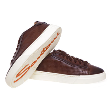 Santoni sneakers in micro-perforated leather - 4